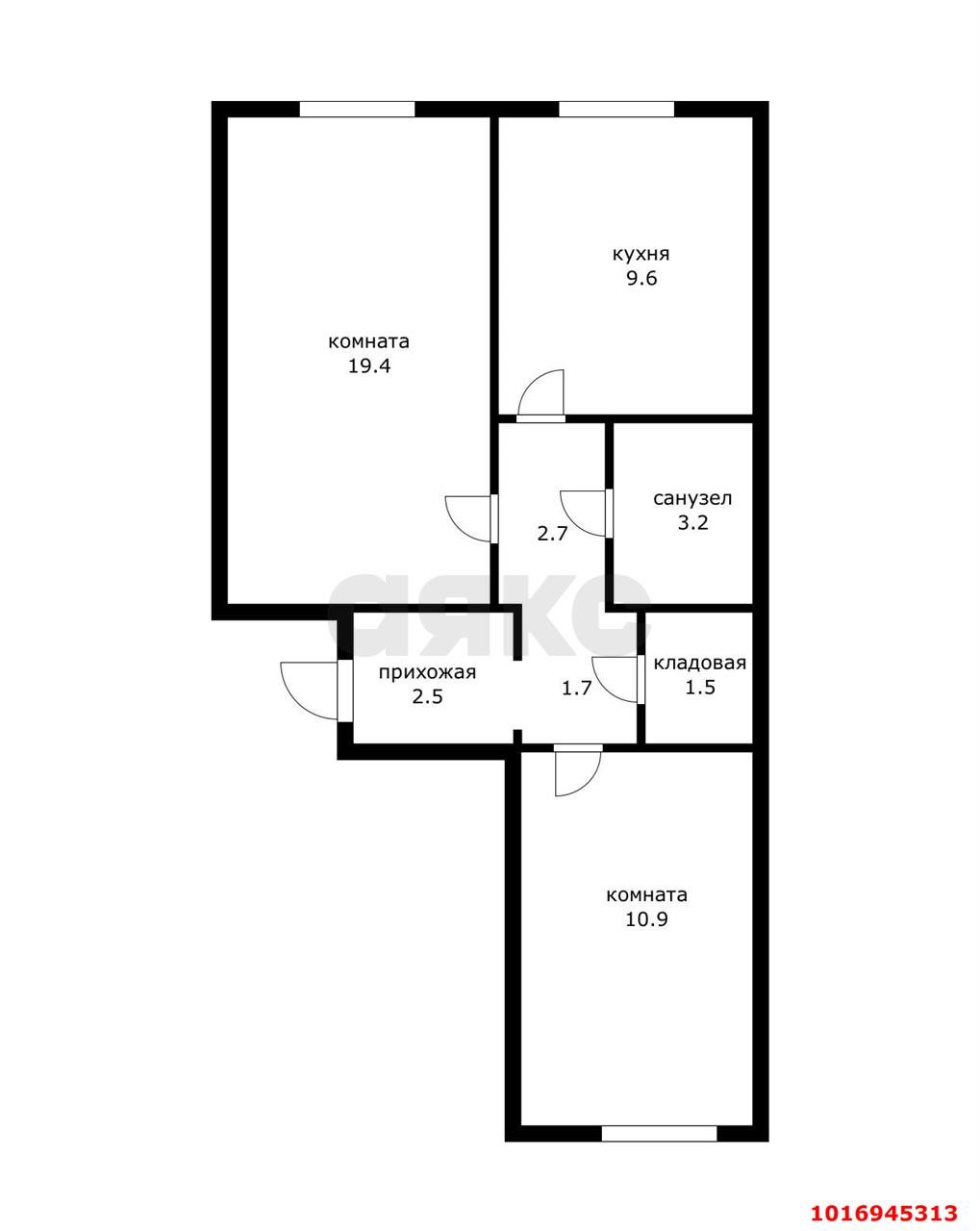 Фото №14: 2-комнатная квартира 51&nbsp;м², 6/6&nbsp;эт. - Краснодар, Прикубанский внутригородской округ, мкр. Музыкальный, ул. имени И.И. Дунаевского, 9