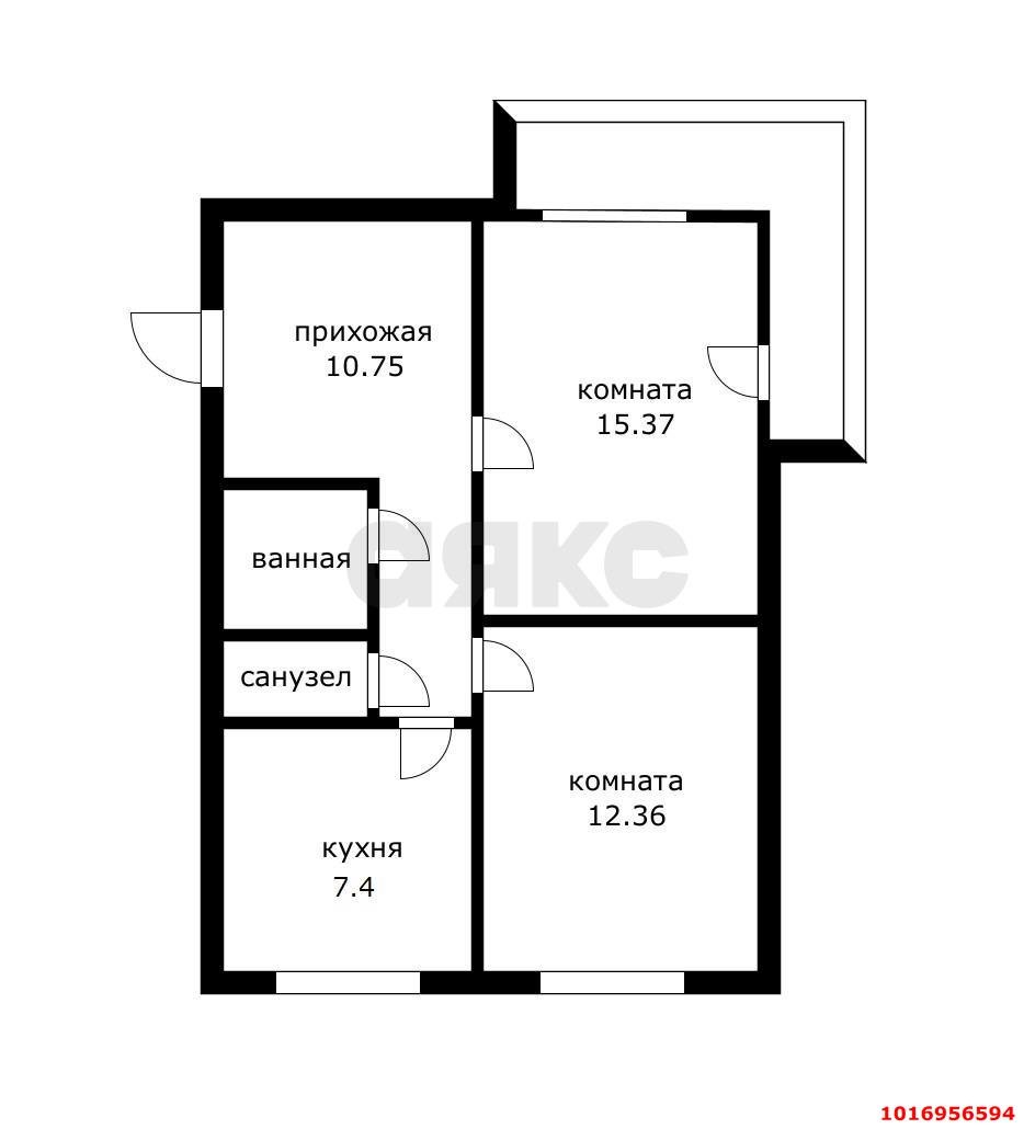 Фото №11: 2-комнатная квартира 58&nbsp;м², 5/14&nbsp;эт. - Краснодар, Карасунский внутригородской округ, мкр. Комсомольский, ул. Уральская, 154