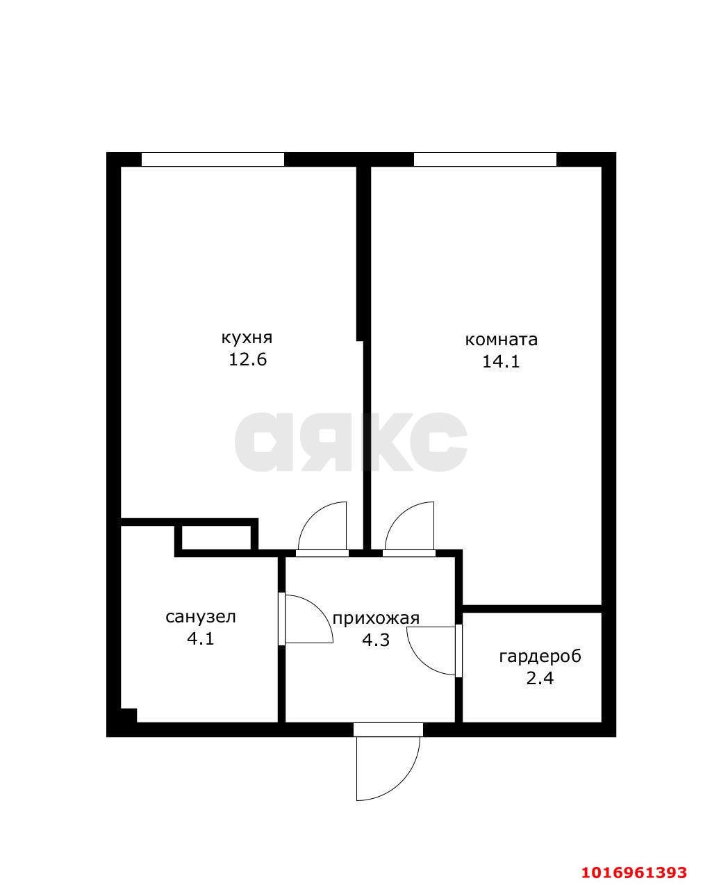 Фото №8: 1-комнатная квартира 37&nbsp;м², 10/16&nbsp;эт. - Краснодар, Прикубанский внутригородской округ, мкр. Догма Парк, ул. Марины Цветаевой, 7