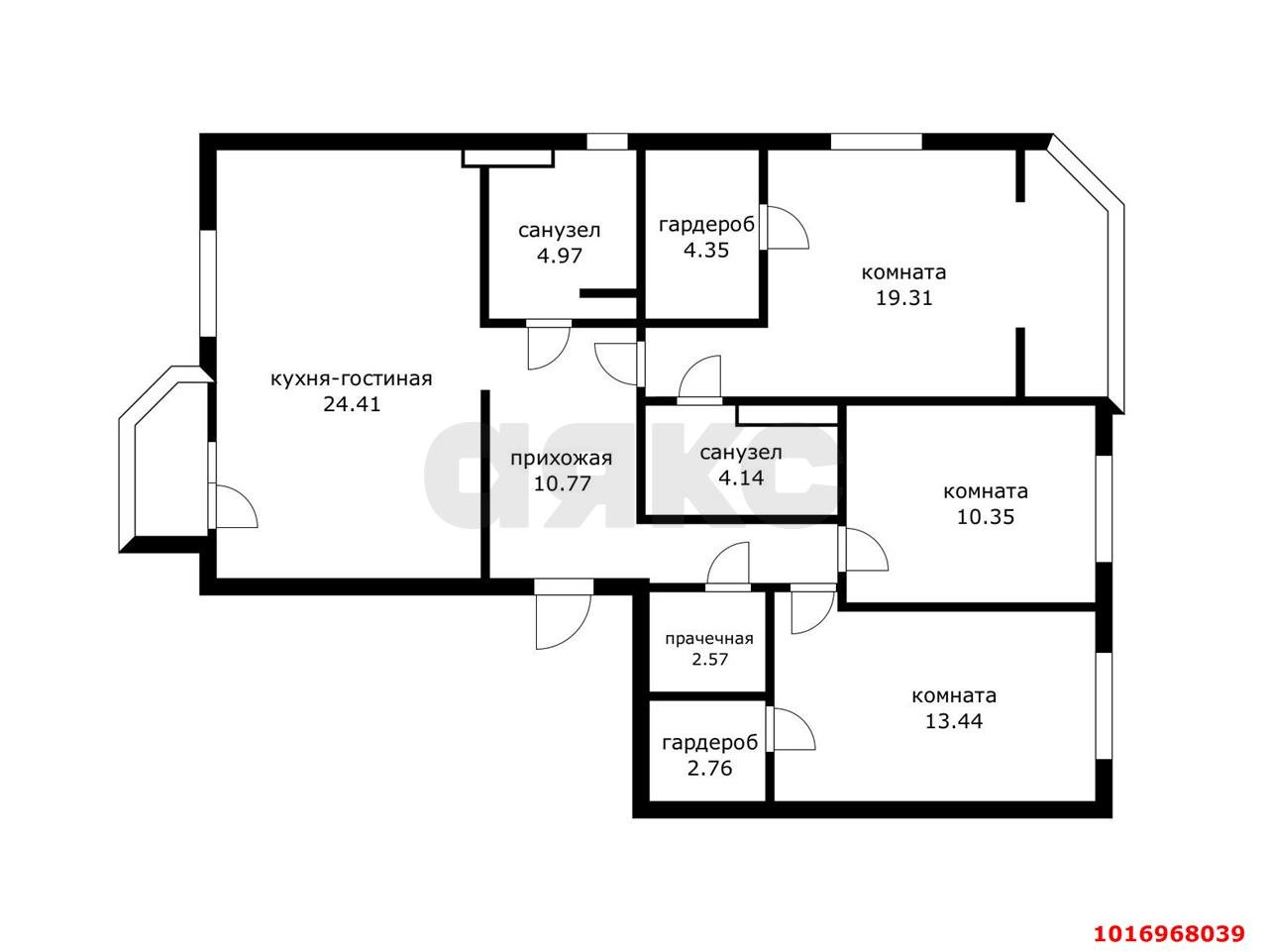 Фото №38: 3-комнатная квартира 60&nbsp;м², 14/17&nbsp;эт. - Сочи, Хостинский, мкр. Яна Фабрициуса, ул. Яна Фабрициуса, 2/23М