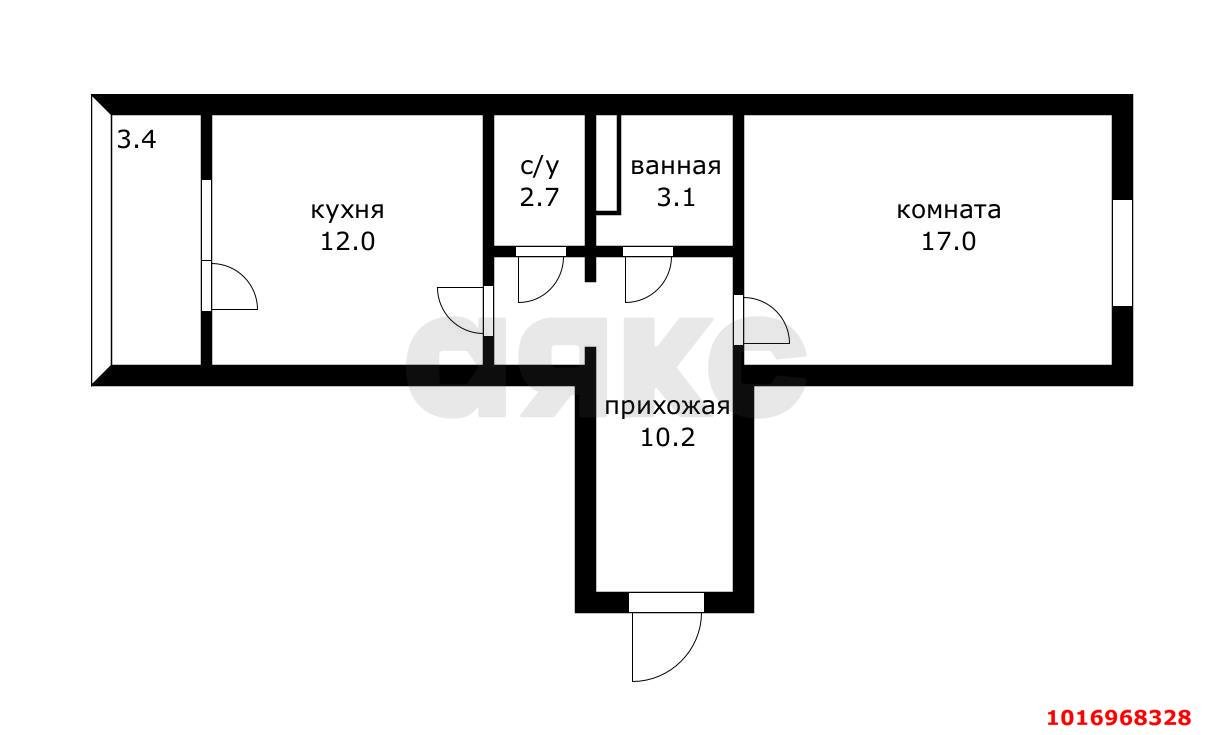 Фото №13: 1-комнатная квартира 48&nbsp;м², 11/12&nbsp;эт. - Краснодар, Карасунский внутригородской округ, мкр. Почтовый, ул. имени Валерия Гассия, 4/1