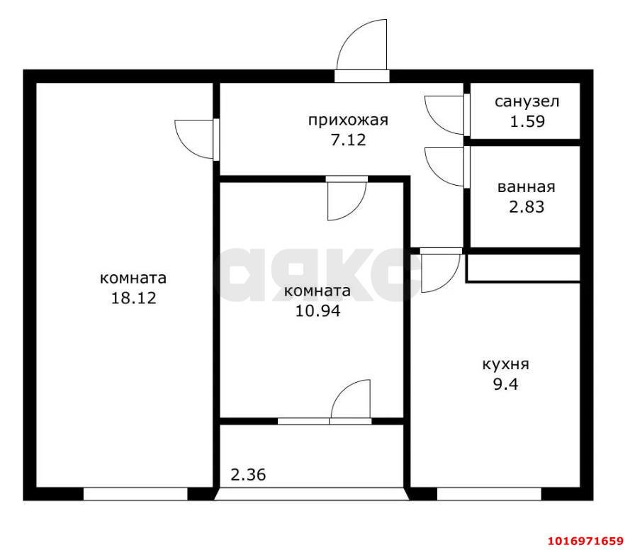 Фото №13: 2-комнатная квартира 50&nbsp;м², 5/24&nbsp;эт. - Краснодар, Карасунский внутригородской округ, мкр. Черёмушки, ул. Новороссийская, 90/2