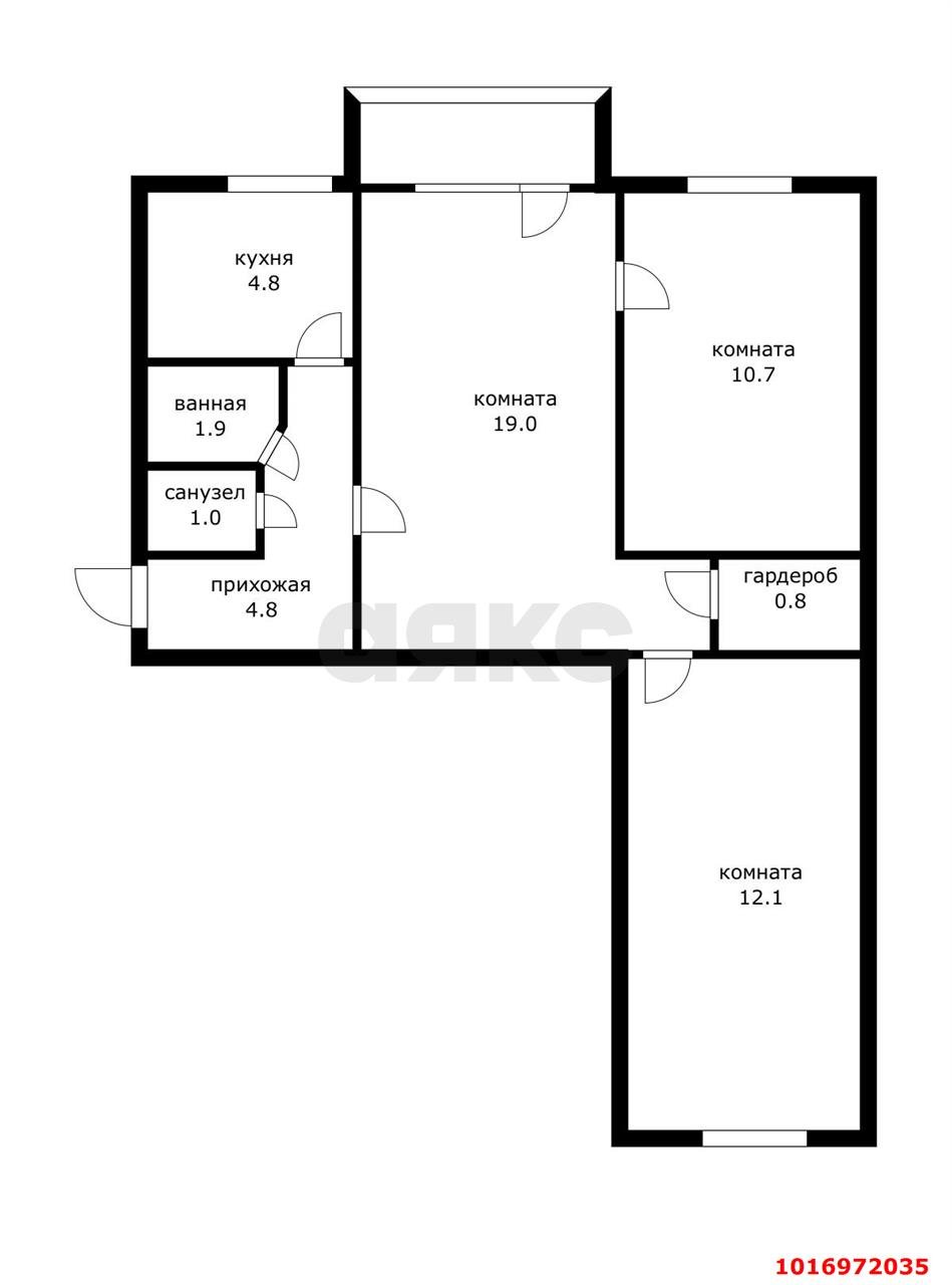 Фото №13: 3-комнатная квартира 59&nbsp;м², 5/5&nbsp;эт. - Краснодар, Центральный внутригородской округ, мкр. Завод Измерительных Приборов, ул. Офицерская, 50А