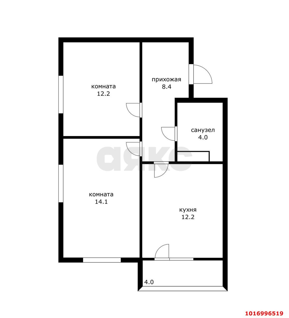 Фото №8: 2-комнатная квартира 55&nbsp;м², 5/16&nbsp;эт. - Краснодар, Прикубанский внутригородской округ, мкр. жилой комплекс Дыхание, ул. Лётчика Позднякова, 2к22