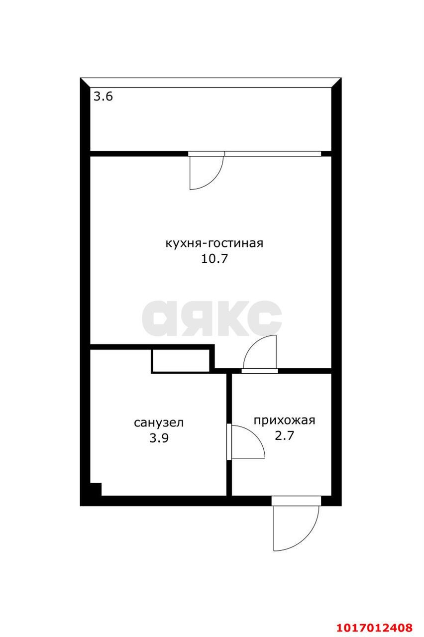 Фото №8: Студия 20&nbsp;м², 7/16&nbsp;эт. - Краснодар, Прикубанский внутригородской округ, мкр. жилой комплекс Самолёт, ул. Западный Обход, 39/2к1