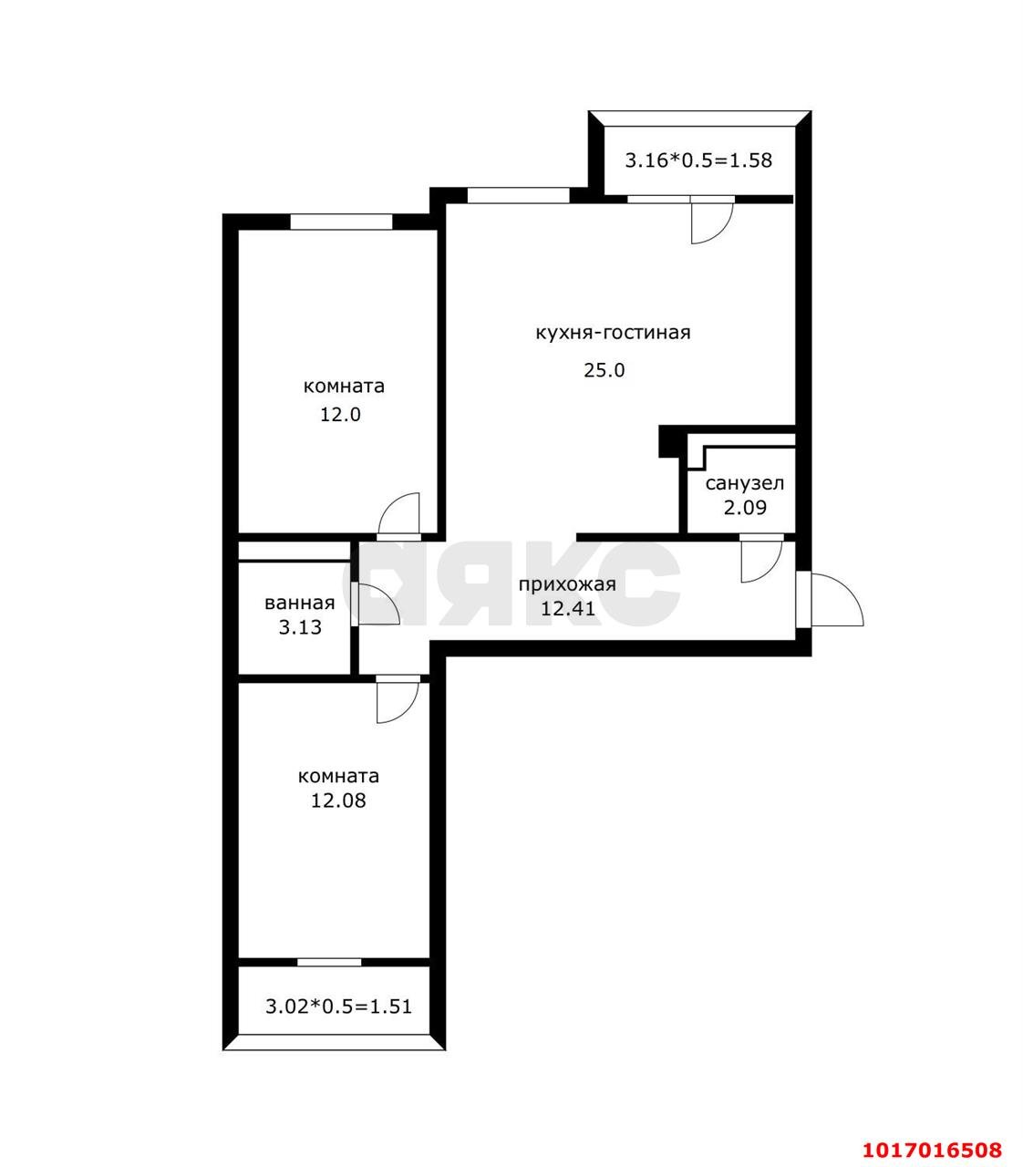 Фото №3: 2-комнатная квартира 76&nbsp;м², 3/14&nbsp;эт. - Краснодар, Прикубанский внутригородской округ, мкр. ЖК Красная Площадь, ул. Конгрессная, 15