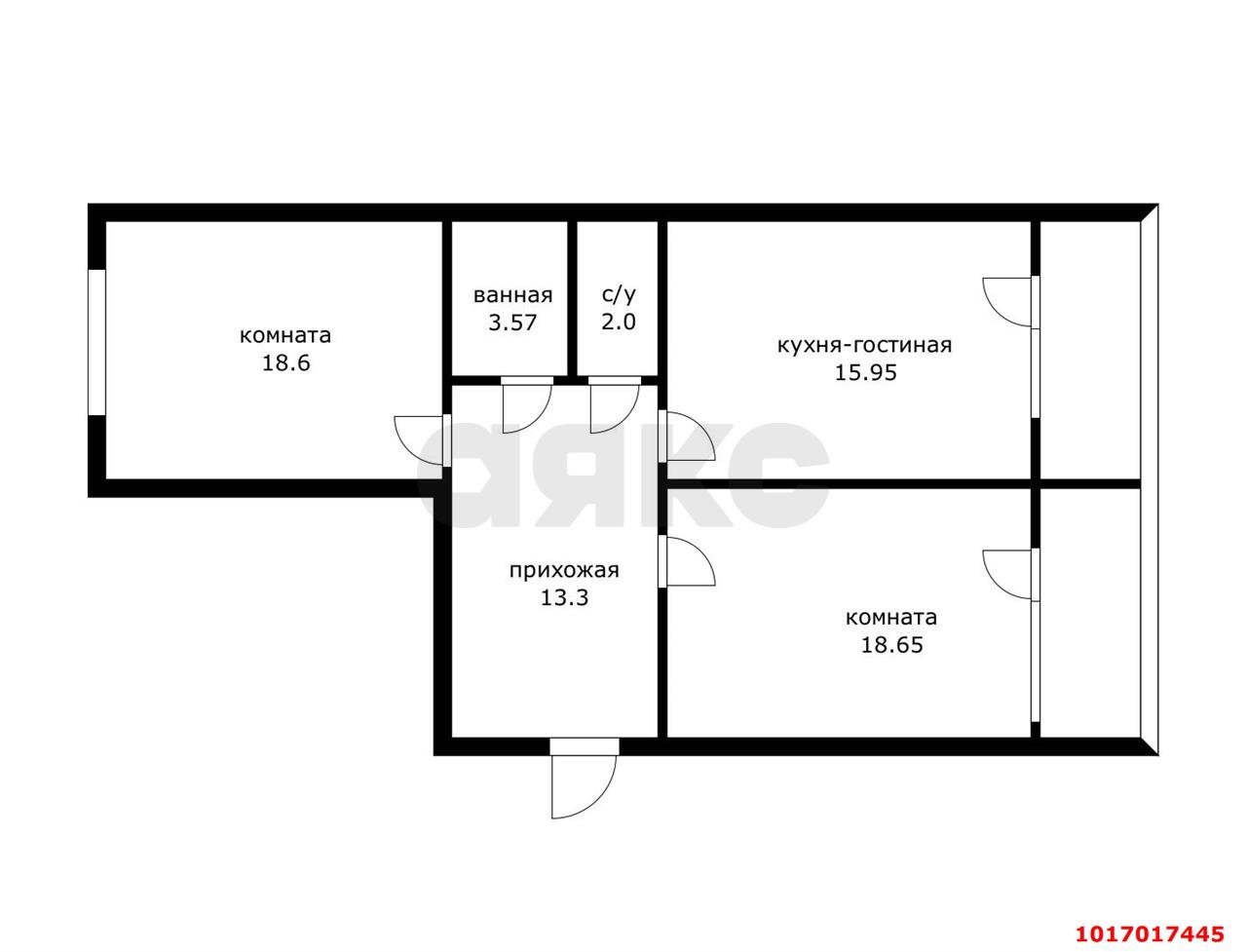 Фото №11: 2-комнатная квартира 76&nbsp;м², 2/19&nbsp;эт. - Краснодар, Западный внутригородской округ, мкр. Фестивальный, ул. Морская, 43