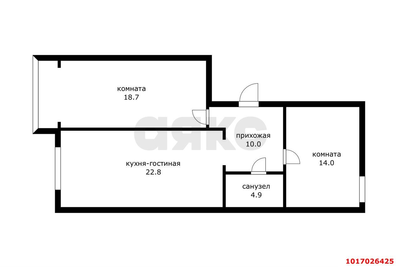Фото №14: 2-комнатная квартира 67&nbsp;м², 6/6&nbsp;эт. - Российский, мкр. Прикубанский внутригородской округ, ул. Ратной Славы, 29