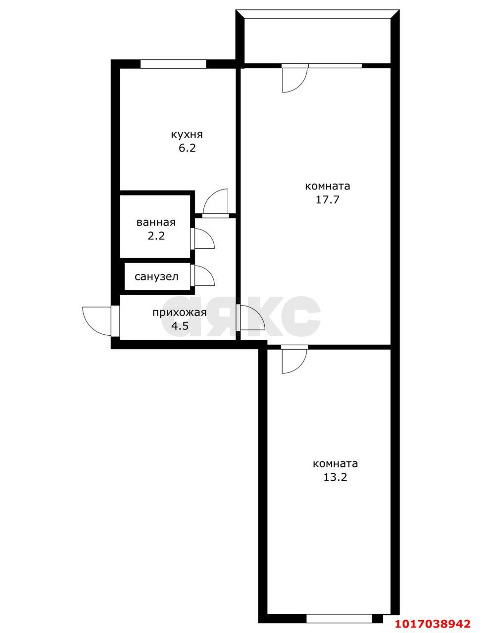 Фото №17: 2-комнатная квартира 44&nbsp;м², 4/5&nbsp;эт. - Краснодар, Прикубанский внутригородской округ, мкр. Завод Измерительных Приборов, ул. Московская, 58