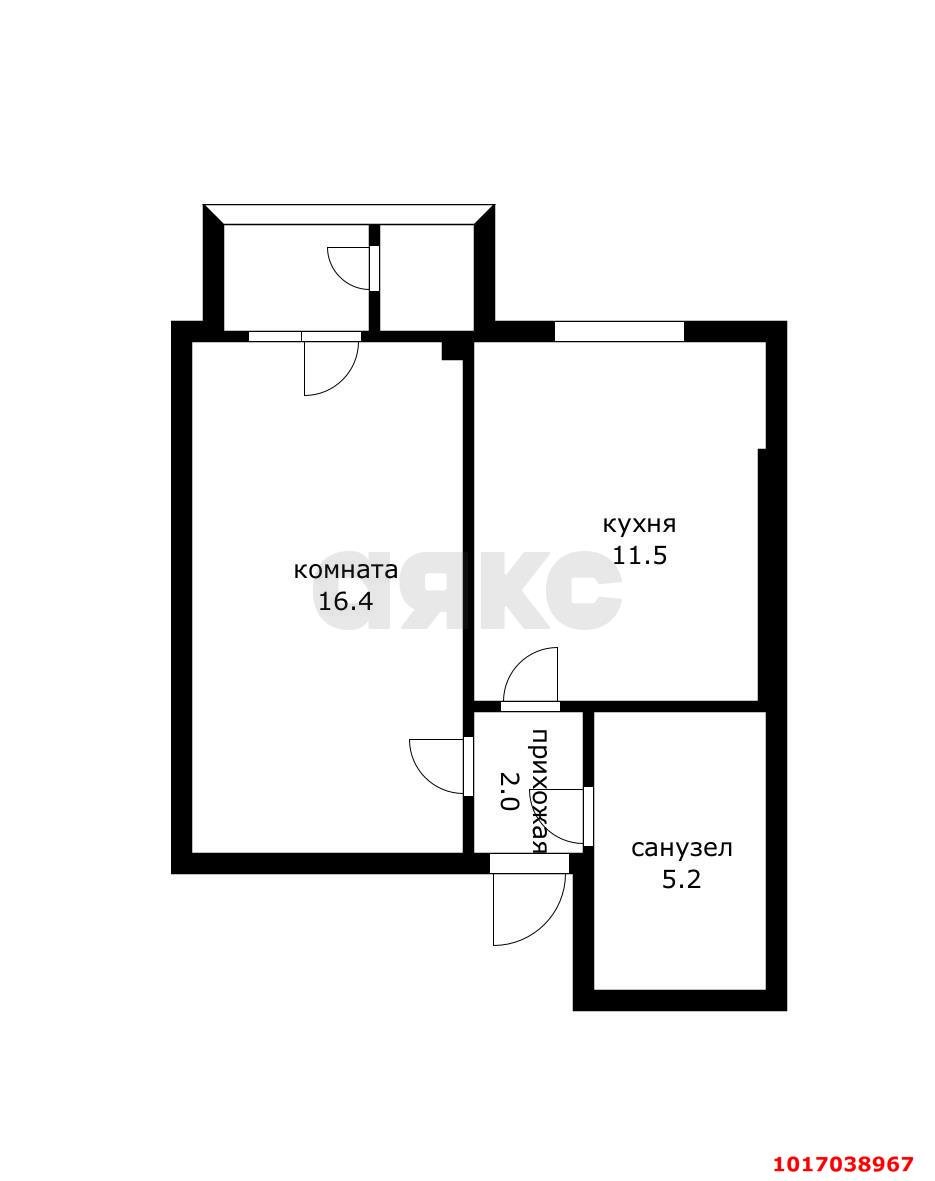 Фото №27: 1-комнатная квартира 40&nbsp;м², 4/16&nbsp;эт. - Краснодар, Карасунский внутригородской округ, мкр. Почтовый, ул. имени Валерия Гассия, 6/1