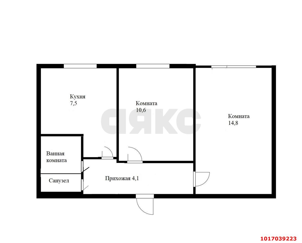 Фото №6: 2-комнатная квартира 43&nbsp;м², 1/12&nbsp;эт. - Краснодар, Карасунский внутригородской округ, мкр. Комсомольский, ул. Сормовская, 102