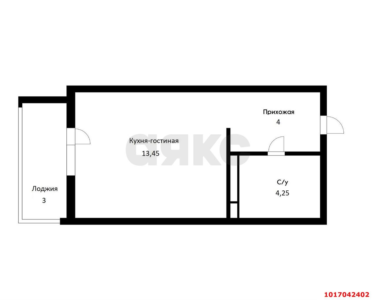 Фото №8: Студия 25&nbsp;м², 3/10&nbsp;эт. - Яблоновский, мкр. жилой комплекс Вектор, ул. Базовская, 21к1