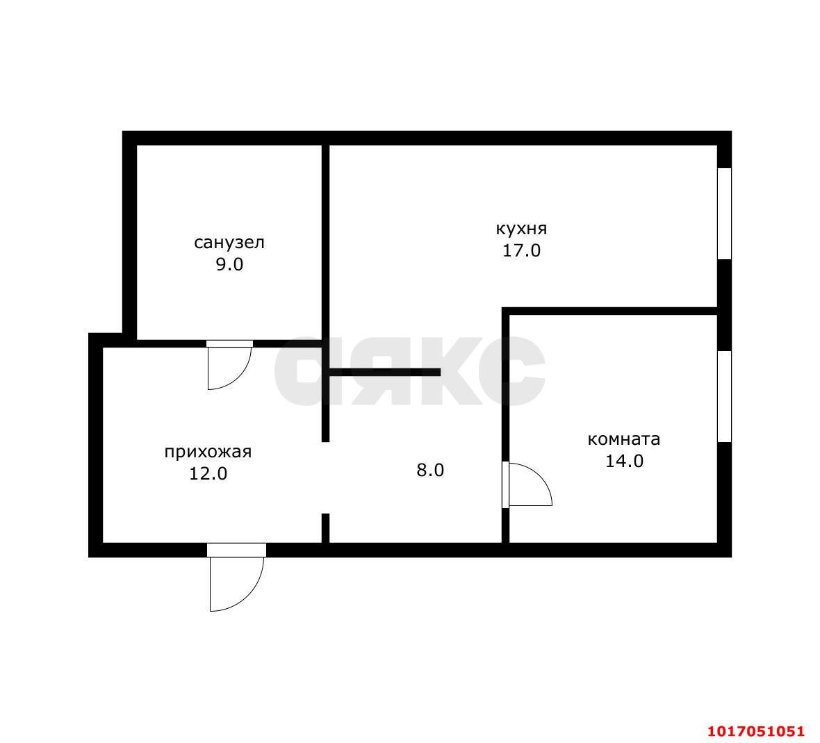 Фото №8: 1-комнатная квартира 53&nbsp;м², 1/12&nbsp;эт. - Краснодар, Карасунский внутригородской округ, мкр. Комсомольский, ул. Уральская, 119