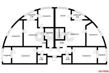Фото №1: 5+-комнатная квартира 150&nbsp;м², 16/24&nbsp;эт. - Краснодар, мкр. жилой комплекс Фамилия, ул. Старокубанская, 124к1