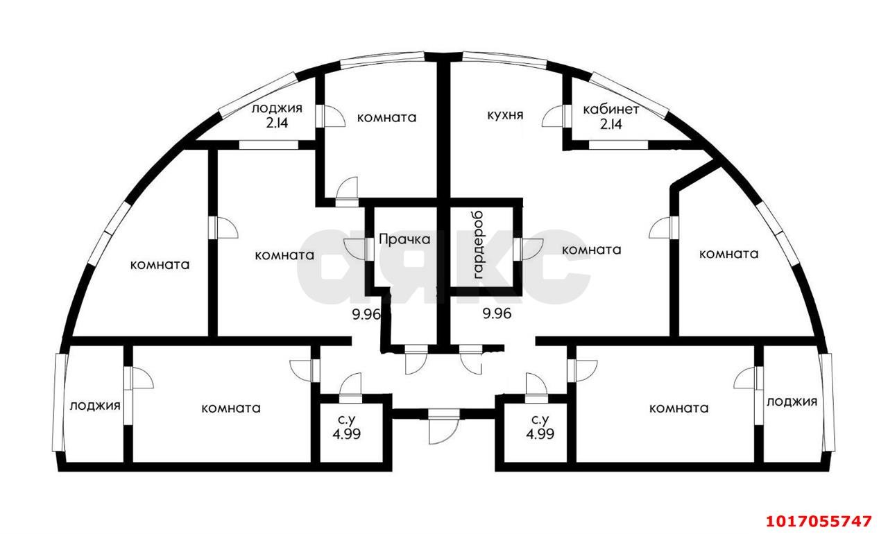 Фото №1: 5+-комнатная квартира 160&nbsp;м², 16/24&nbsp;эт. - Краснодар, Карасунский внутригородской округ, Хлопчато-бумажный Комбинат, мкр. жилой комплекс Фамилия, ул. Старокубанская, 124к1