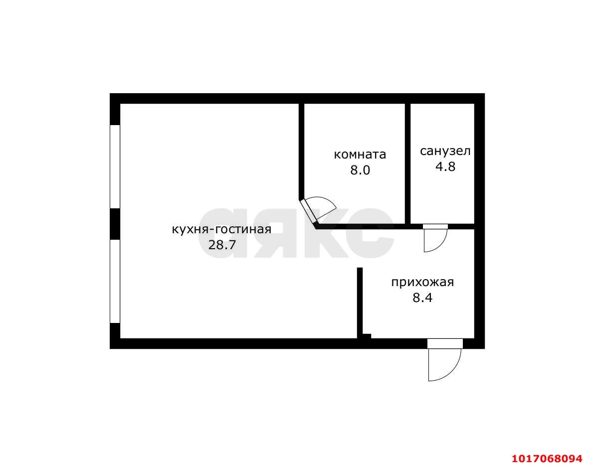 Фото №18: 1-комнатная квартира 50&nbsp;м², 5/6&nbsp;эт. - Краснодар, Прикубанский внутригородской округ, мкр. Краевая Клиническая Больница, ул. 1 Мая, 288