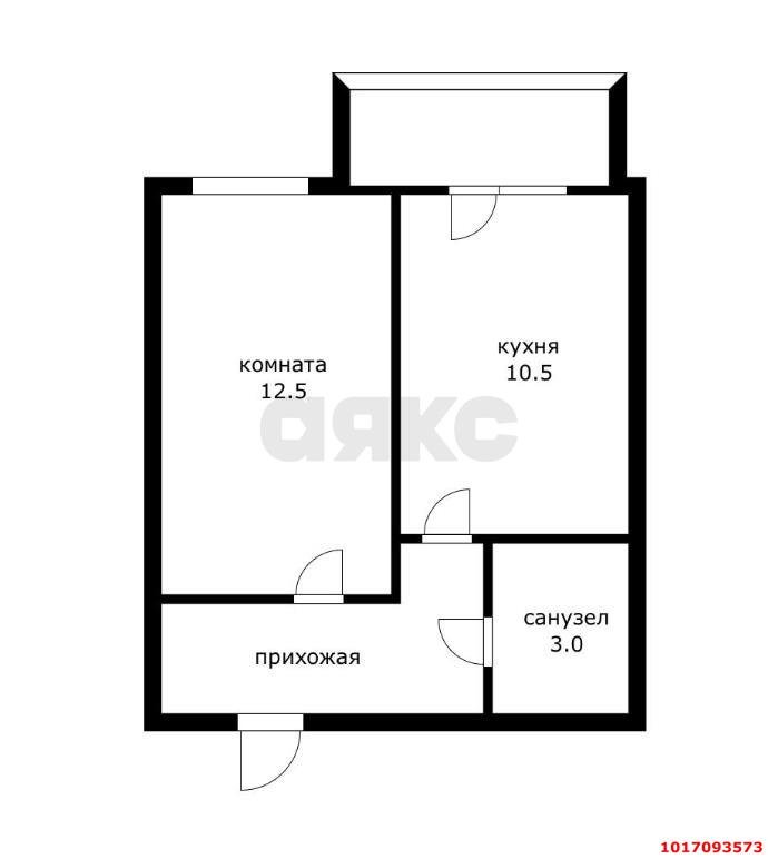 Фото №12: 1-комнатная квартира 30&nbsp;м², 3/5&nbsp;эт. - Новая Адыгея, мкр. жилой комплекс Родной Дом, ул. Бжегокайская, 31/6к1
