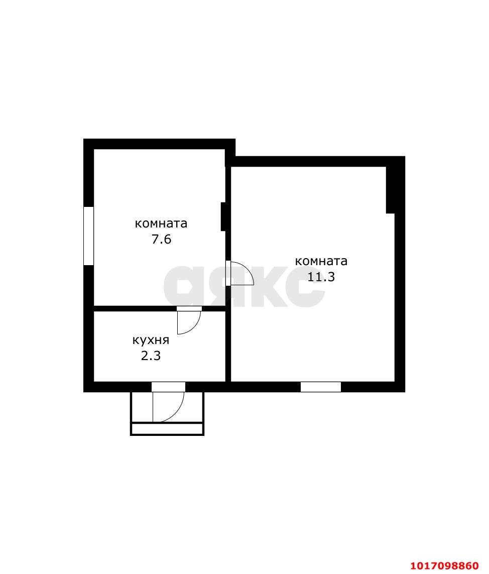 Фото №9: 1-комнатная квартира 22&nbsp;м², 1/1&nbsp;эт. - Краснодар, Западный внутригородской округ, мкр. Центральный, ул. имени Максима Горького, 95