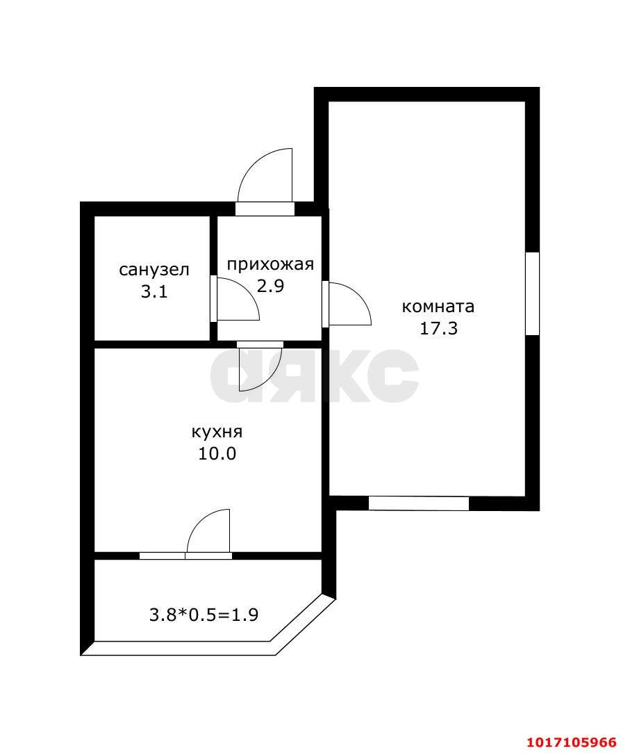 Фото №2: 1-комнатная квартира 33&nbsp;м², 1/9&nbsp;эт. - Новая Адыгея, мкр. жилой комплекс Мега, ул. Бжегокайская, 92