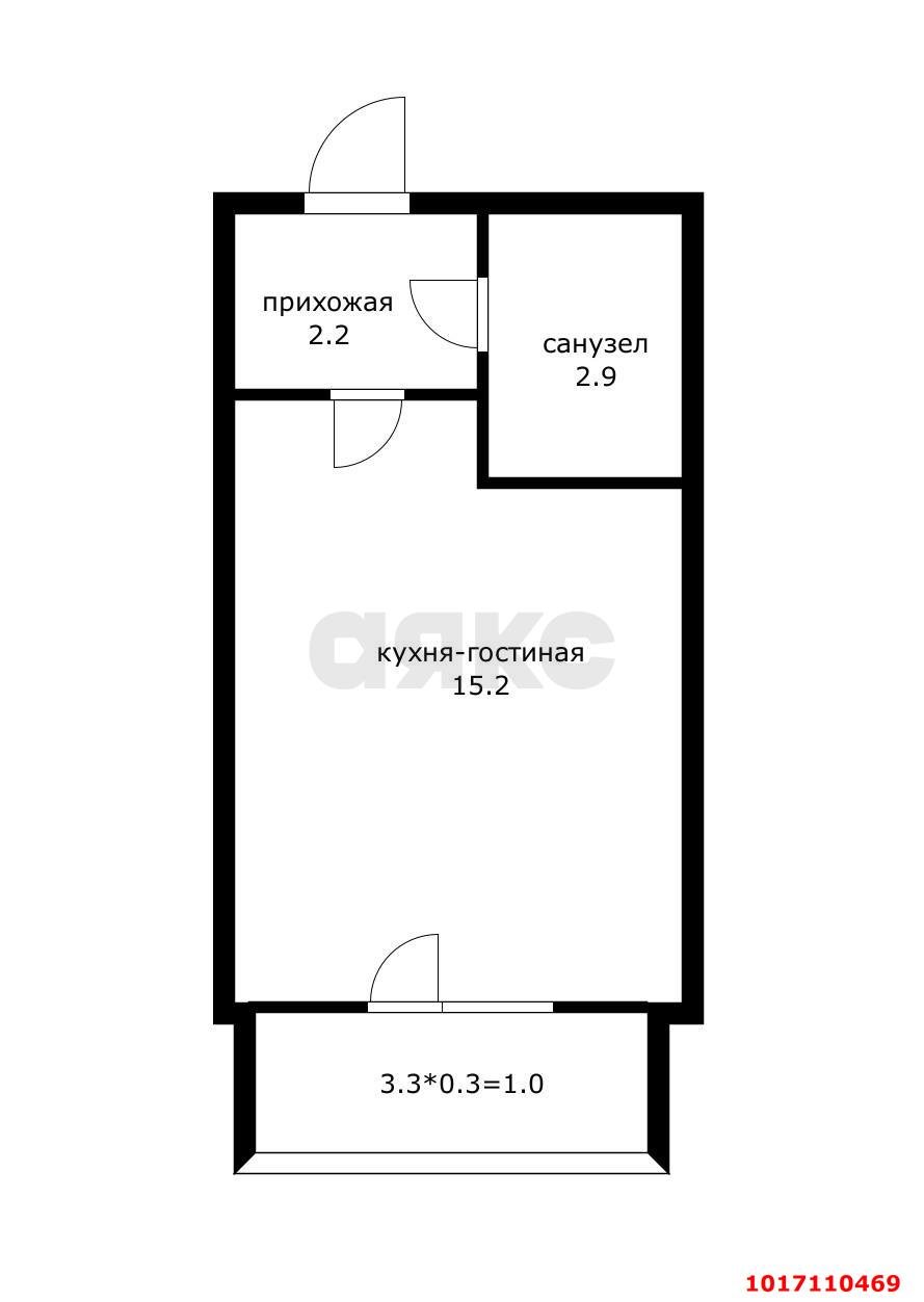 Фото №5: Студия 20&nbsp;м², 2/5&nbsp;эт. - Новая Адыгея, мкр. жилой комплекс Родной Дом, ул. Бжегокайская, 31/8к2