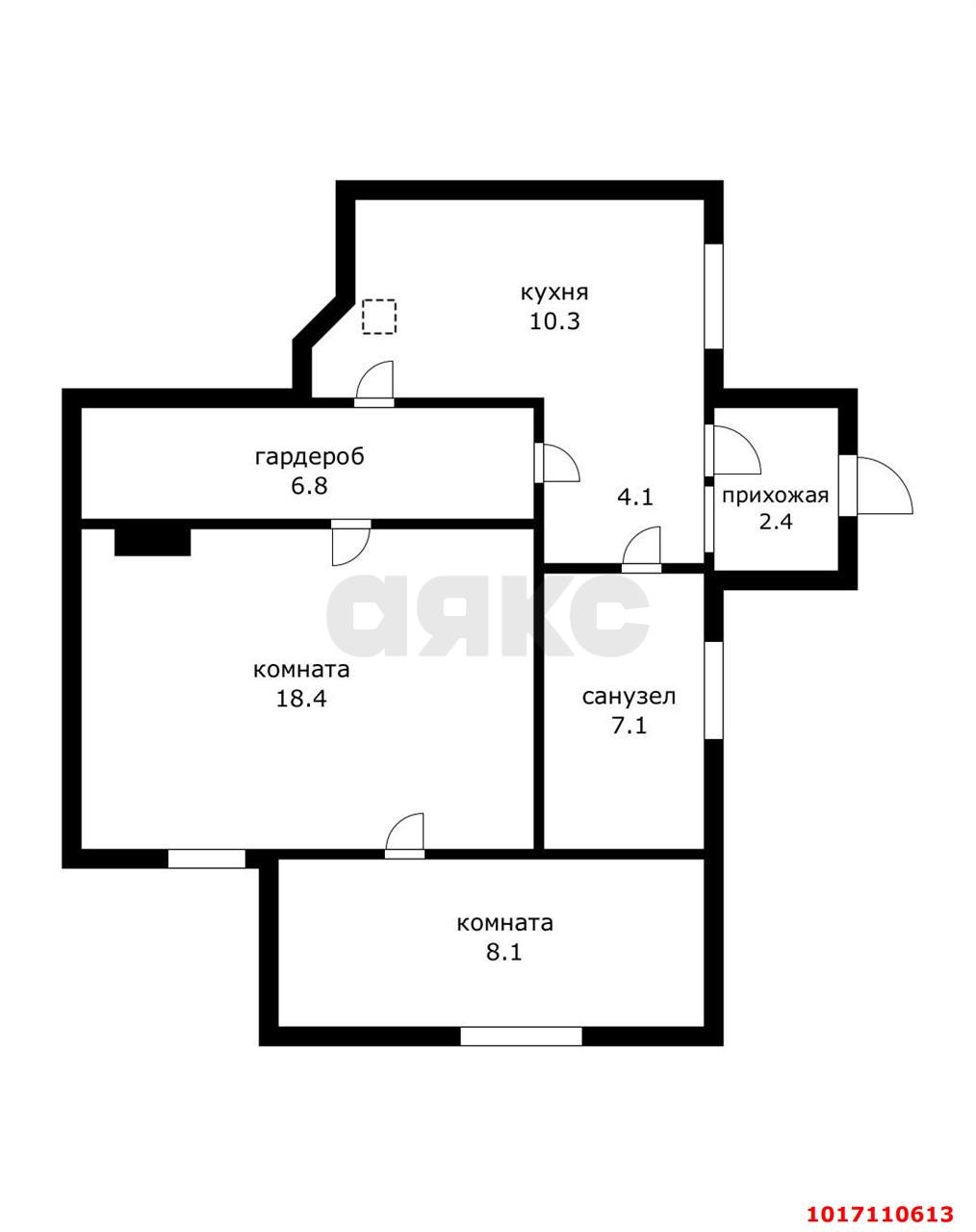 Фото №6: 2-комнатная квартира 57&nbsp;м², 1/1&nbsp;эт. - Краснодар, Западный внутригородской округ, мкр. Центральный, ул. Чкалова, 50