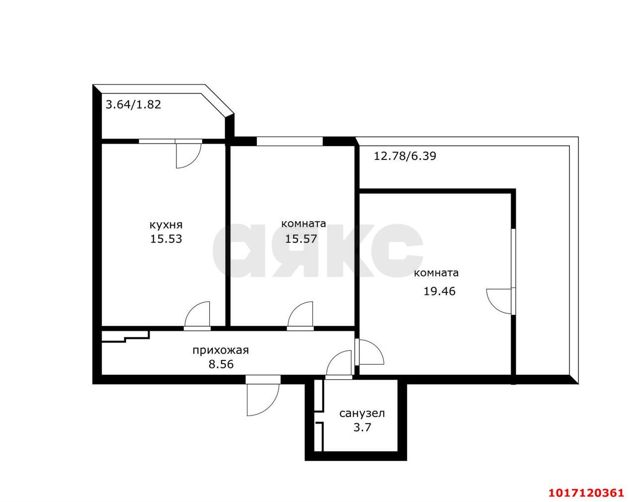 Фото №8: 2-комнатная квартира 71&nbsp;м², 8/25&nbsp;эт. - Краснодар, Карасунский внутригородской округ, Камвольно-суконный Комбинат, мкр. ЖК Урал, ул. Уральская, 87/7