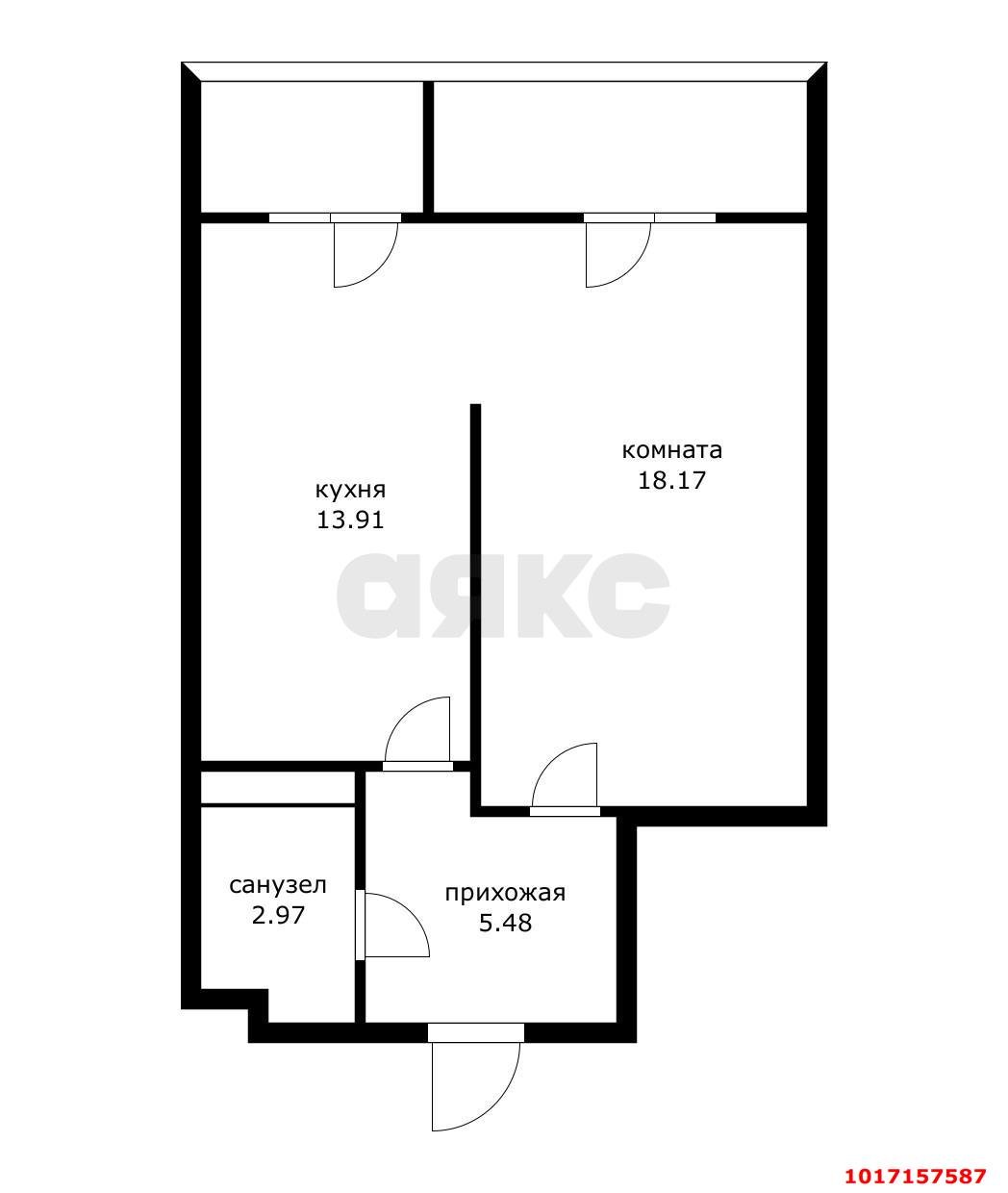Фото №12: 1-комнатная квартира 46&nbsp;м², 13/18&nbsp;эт. - Краснодар, Прикубанский внутригородской округ, Краевая Клиническая Больница, мкр. жилой комплекс Спорт-Сити, ул. Домбайская, 10/1к1