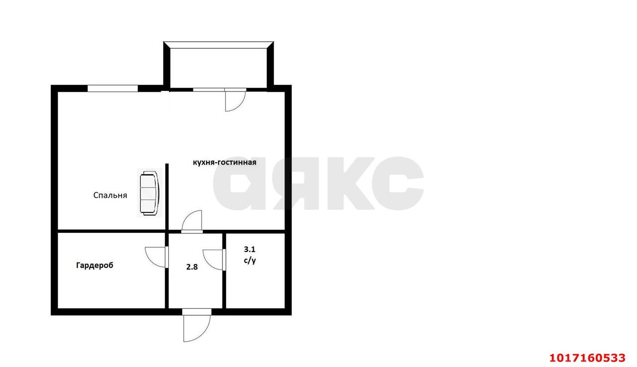 Фото №15: 1-комнатная квартира 35&nbsp;м², 3/5&nbsp;эт. - Новая Адыгея, мкр. жилой комплекс Родной Дом, ул. Бжегокайская, 31/9к2