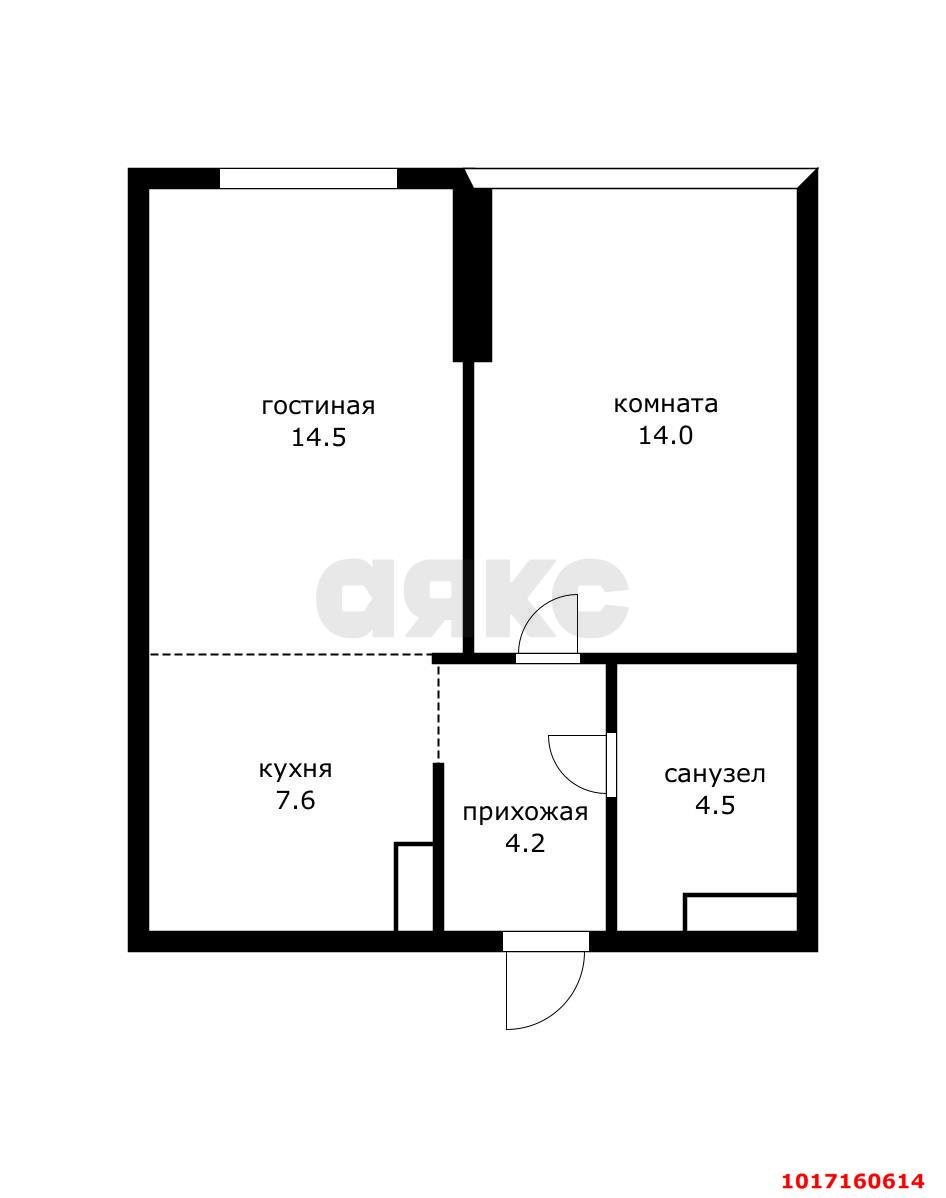 Фото №13: 1-комнатная квартира 40&nbsp;м², 7/8&nbsp;эт. - Краснодар, Прикубанский внутригородской округ, мкр. жилой комплекс Югге, ул. имени Бориса Розинга, 2