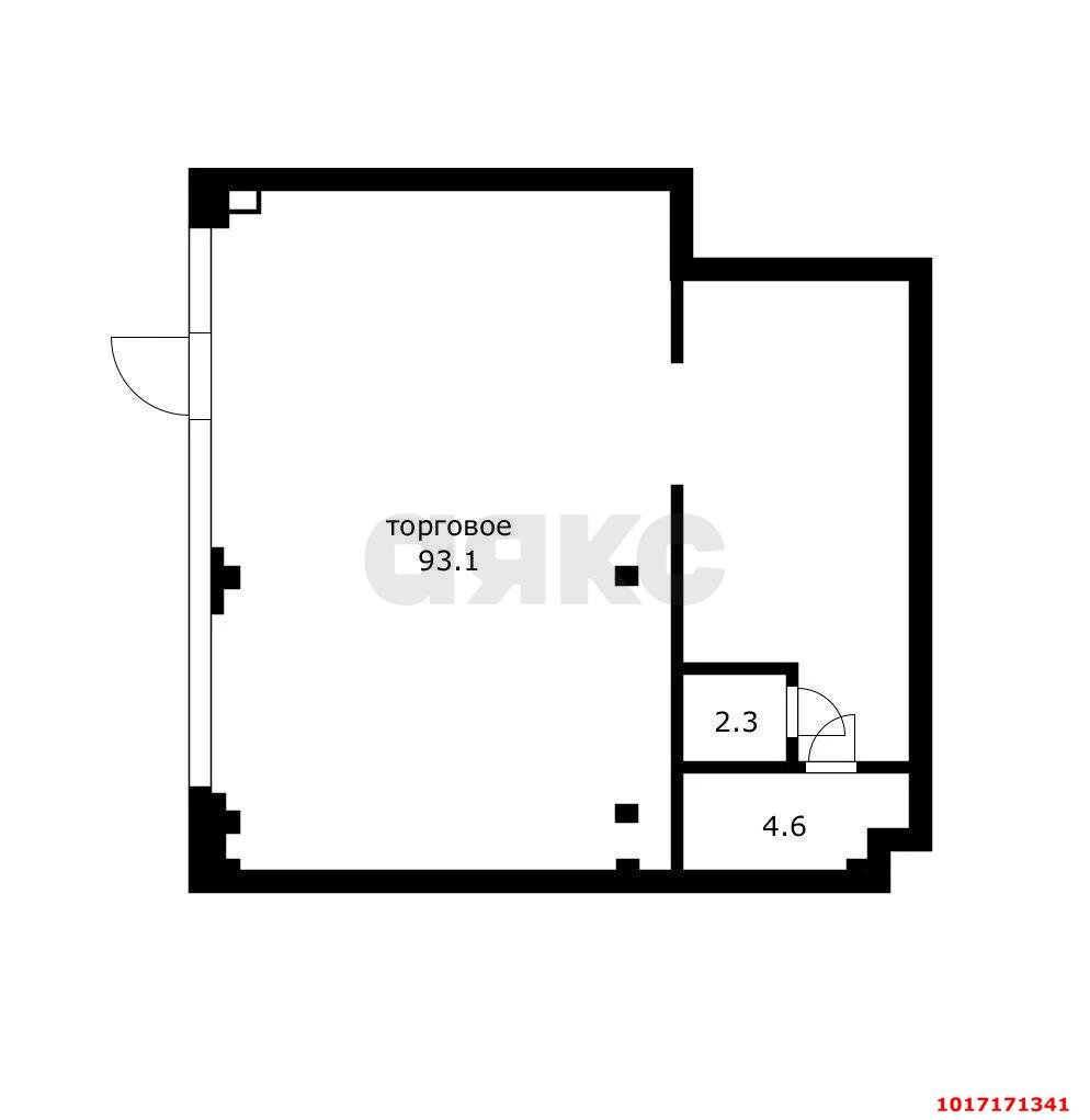 Фото №2: Торговое помещение 100&nbsp;м², 1/7&nbsp;эт. - Динская, мкр. жилой комплекс Белые Росы, ул. Красная, 162/2к1