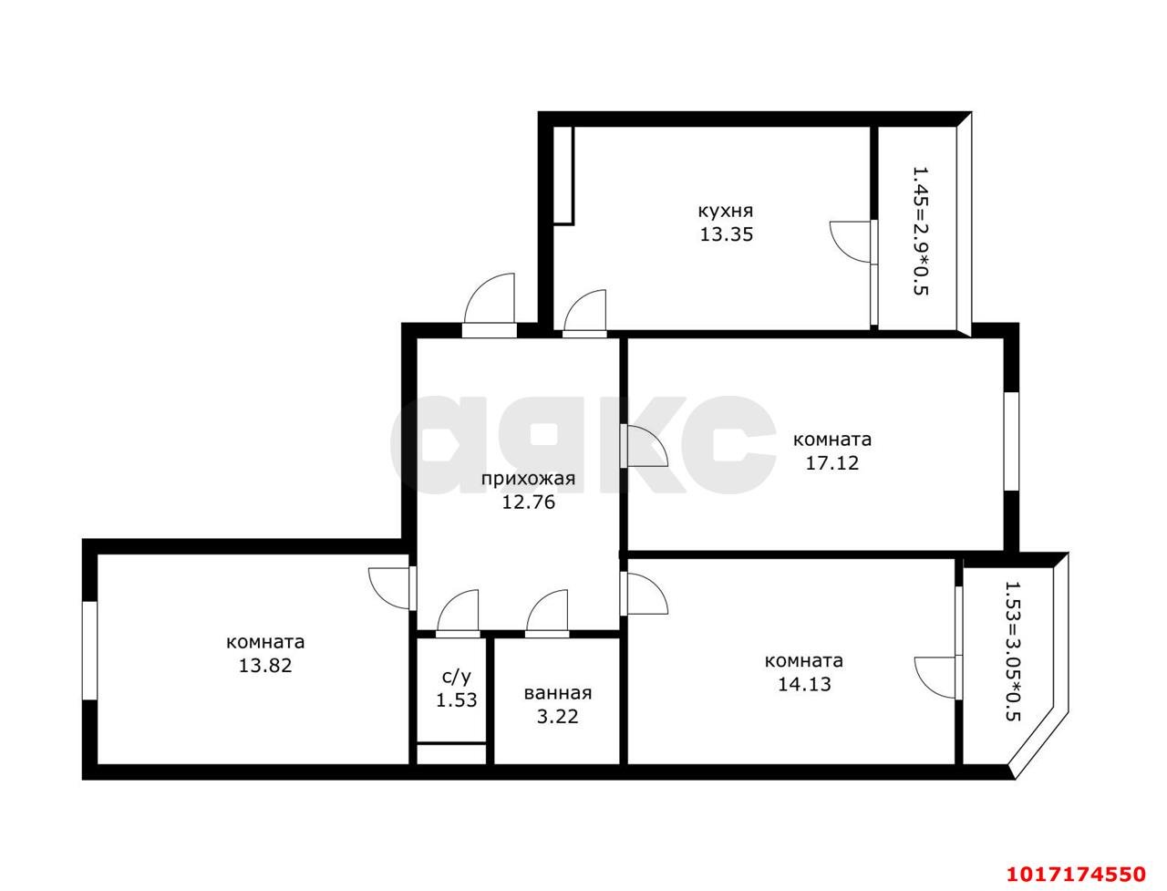 Фото №13: 3-комнатная квартира 76&nbsp;м², 19/20&nbsp;эт. - Краснодар, Прикубанский внутригородской округ, мкр. ЖК Губернский, ул. им. Героя Яцкова И.В., 15к1