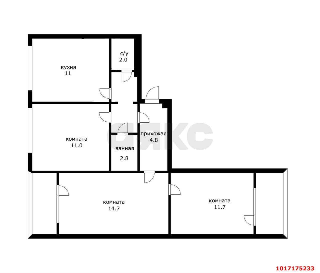 Фото №2: 3-комнатная квартира 62&nbsp;м², 1/9&nbsp;эт. - Краснодар, Карасунский внутригородской округ, мкр. Гидростроителей, ул. Гидростроителей, 37