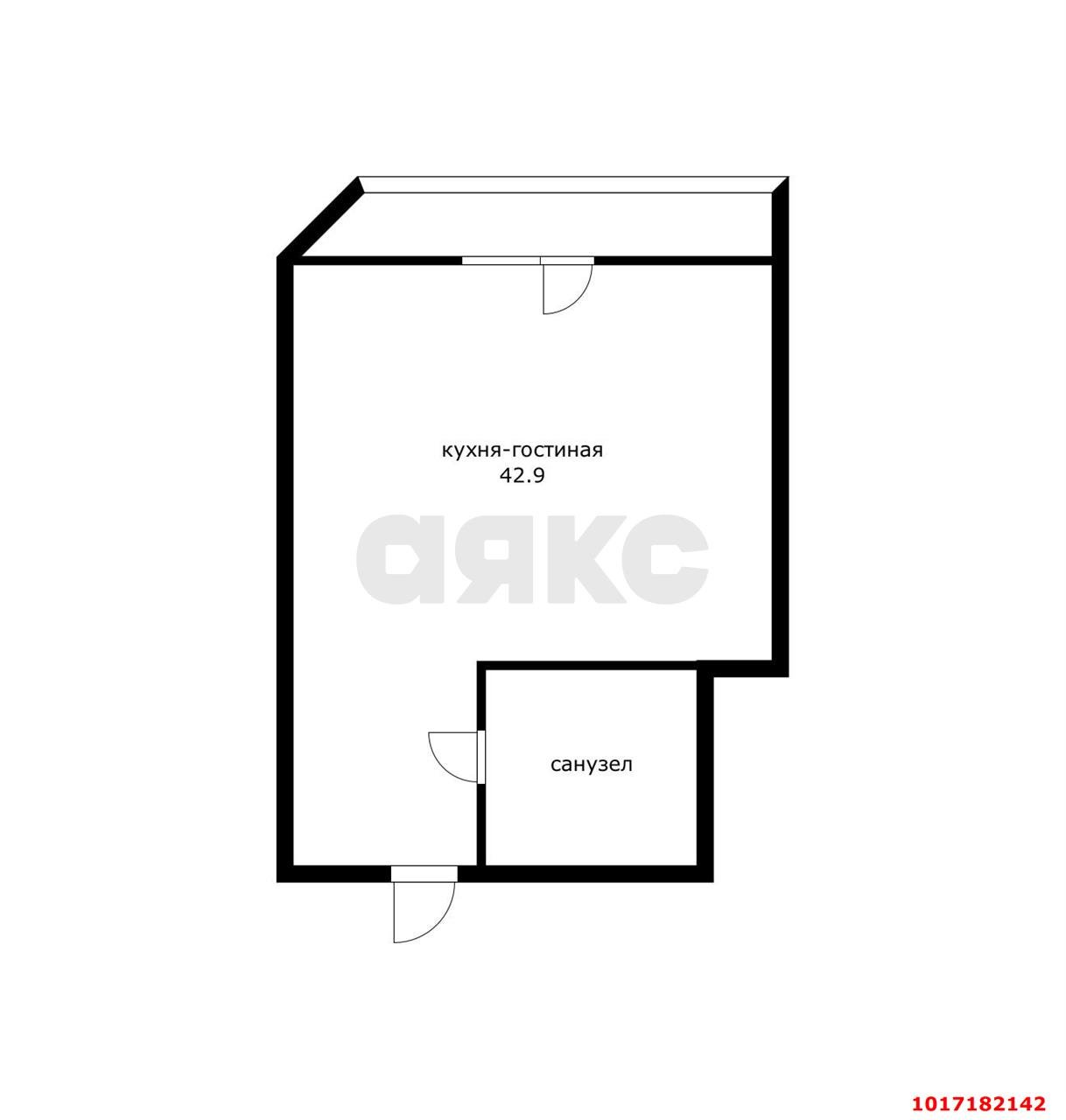 Фото №5: 1-комнатная квартира 44&nbsp;м², 21/24&nbsp;эт. - Краснодар, Прикубанский внутригородской округ, Россинского, мкр. жилой комплекс Дружный-2, б-р Адмиралтейский, 3к2