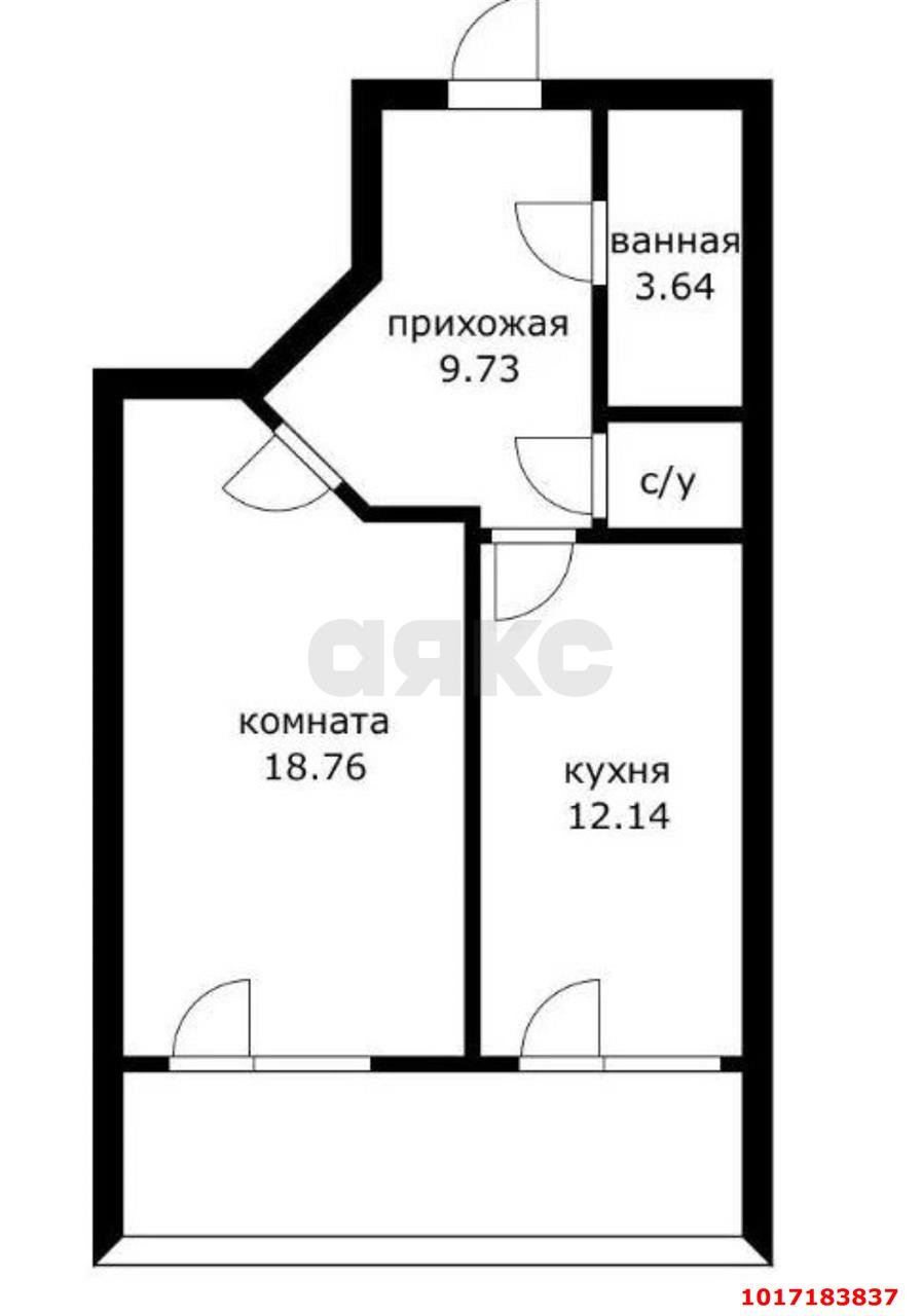 Фото №17: 1-комнатная квартира 45&nbsp;м², 1/11&nbsp;эт. - Краснодар, Карасунский внутригородской округ, мкр. Гидростроителей, ул. имени Игнатова, 2