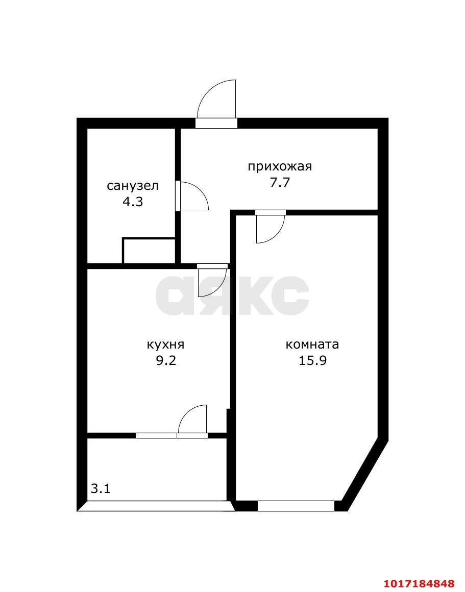 Фото №1: 1-комнатная квартира 20&nbsp;м², 8/19&nbsp;эт. - Краснодар, Прикубанский внутригородской округ, Россинского, мкр. жилой комплекс Дружный, ул. Адмирала Серебрякова, 3к3