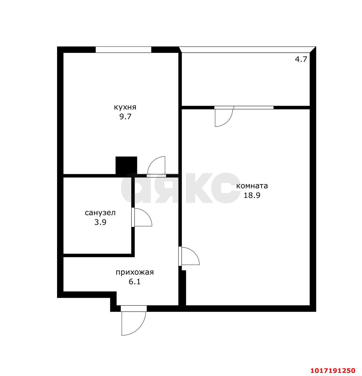 Фото №19: 1-комнатная квартира 41&nbsp;м², 4/5&nbsp;эт. - Краснодар, Прикубанский внутригородской округ, мкр. жилой комплекс Отрада, ул. имени Валерия Вишневецкого, 13к8