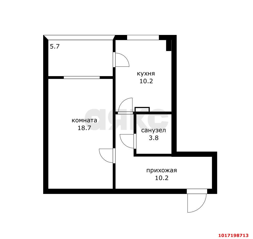 Фото №8: 1-комнатная квартира 54&nbsp;м², 6/6&nbsp;эт. - Яблоновский, ул. Гагарина, 161/1