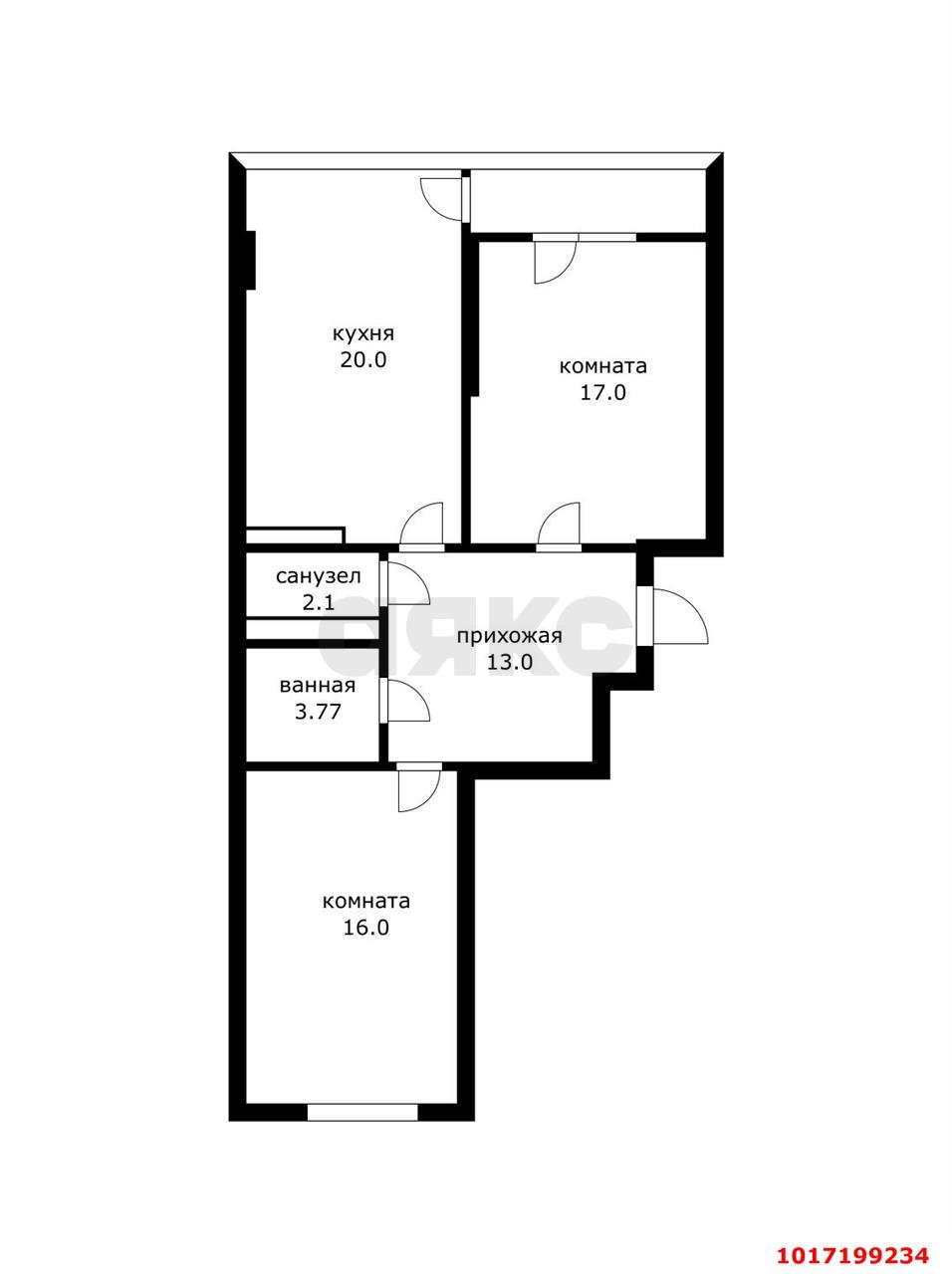 Фото №15: 2-комнатная квартира 80&nbsp;м², 3/16&nbsp;эт. - Краснодар, Западный внутригородской округ, мкр. Юбилейный, ул. 70-летия Октября, 1/3