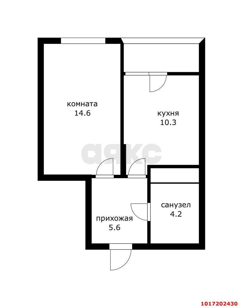Фото №8: 1-комнатная квартира 34&nbsp;м², 4/24&nbsp;эт. - Знаменский, Карасунский внутригородской округ, мкр. Родные Просторы, ул. Природная, 10Бк4
