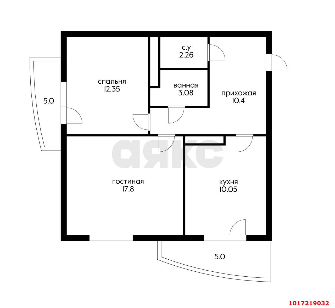 Фото №18: 2-комнатная квартира 60&nbsp;м², 1/20&nbsp;эт. - Краснодар, Западный внутригородской округ, мкр. Юбилейный, ул. 70-летия Октября, 1/6
