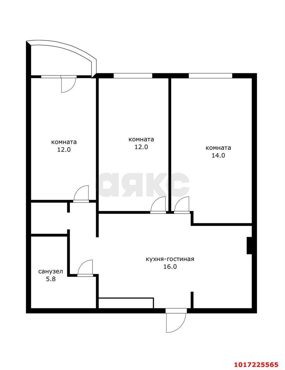 Фото №11: 2-комнатная квартира 60&nbsp;м², 11/24&nbsp;эт. - Краснодар, Центральный внутригородской округ, Центральный, мкр. ЖК Большой, ул. Красная, 176лит5/3