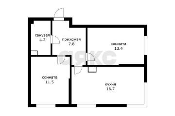 Фото №1: 2-комнатная квартира 53 м², 8/18 эт. - Краснодар, мкр. Догма Парк, ул. Марины Цветаевой, 2к1