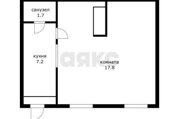 Фото №1: 1-комнатная квартира 23 м², 1/1 эт. - Краснолит, мкр. Прикубанский внутригородской округ, ул. Тополиная, 34