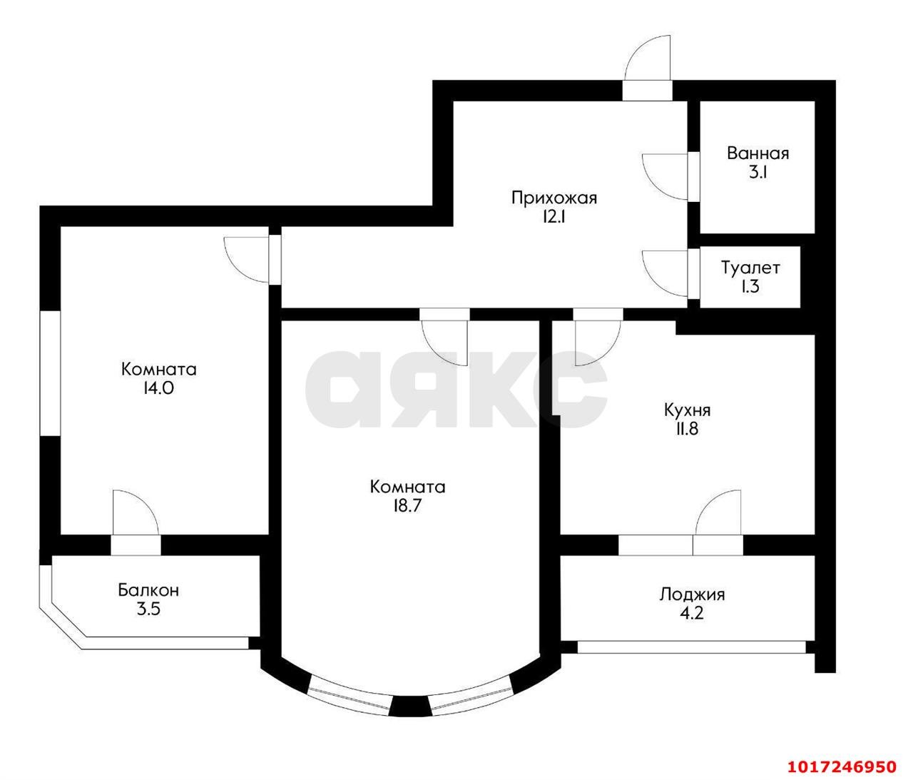Фото №13: 2-комнатная квартира 68&nbsp;м², 7/16&nbsp;эт. - Краснодар, Западный внутригородской округ, мкр. Кожзавод, ул. Минская, 122/13