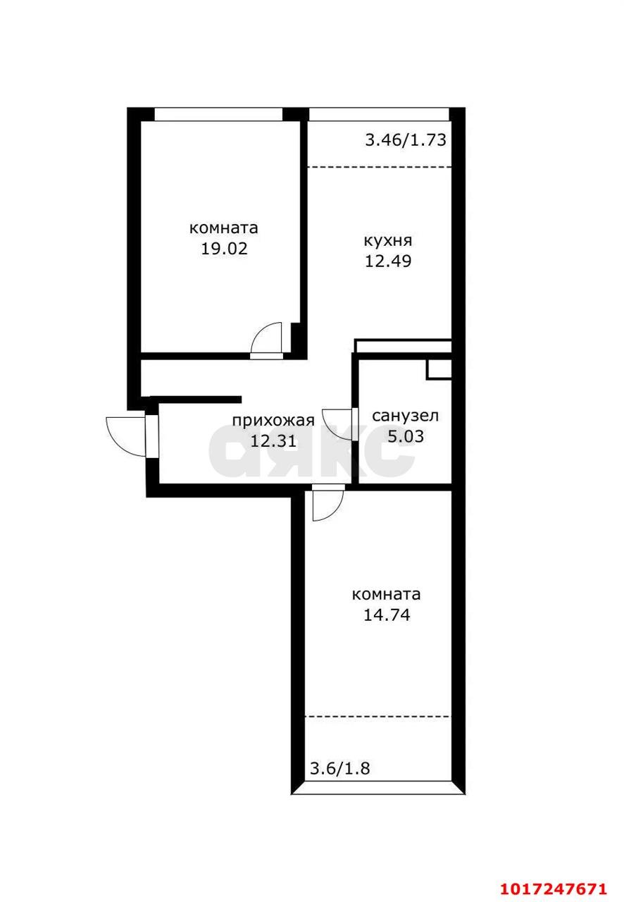 Фото №22: 2-комнатная квартира 72&nbsp;м², 6/24&nbsp;эт. - Краснодар, Центральный внутригородской округ, мкр. Черёмушки, ул. Обрывная, 132/1к21