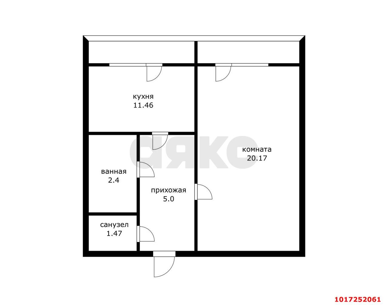 Фото №4: 1-комнатная квартира 40&nbsp;м², 9/10&nbsp;эт. - Краснодар, Прикубанский внутригородской округ, мкр. имени Н.И. Вавилова, ул. Вавилова, 18к1