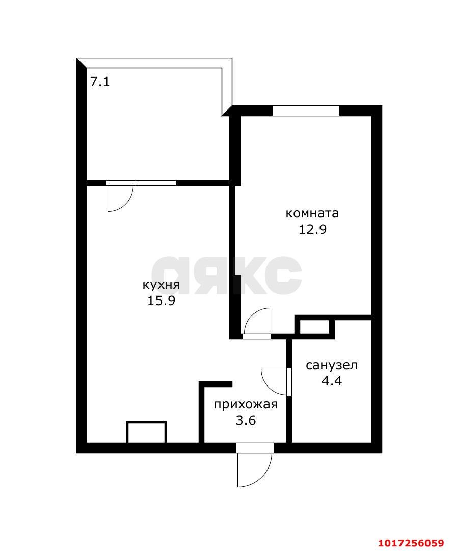 Фото №8: 1-комнатная квартира 40&nbsp;м², 18/20&nbsp;эт. - Краснодар, Прикубанский внутригородской округ, мкр. Любимово, 2