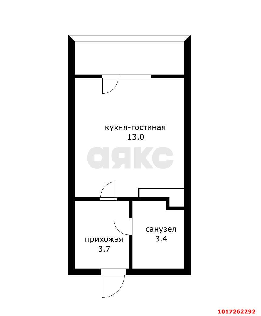 Фото №8: Студия 24&nbsp;м², 5/5&nbsp;эт. - Краснодар, Прикубанский внутригородской округ, мкр. ЖК Подсолнухи, ул. Сахалинская, 15к2