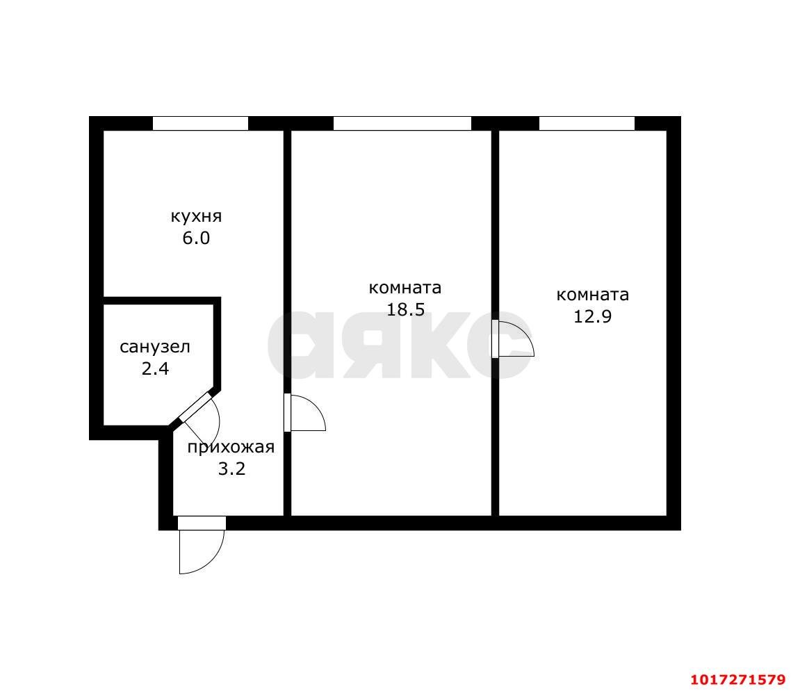 Фото №8: 2-комнатная квартира 41&nbsp;м², 1/2&nbsp;эт. - Колосистый, мкр. Прикубанский внутригородской округ, пер. Макаренко, 11