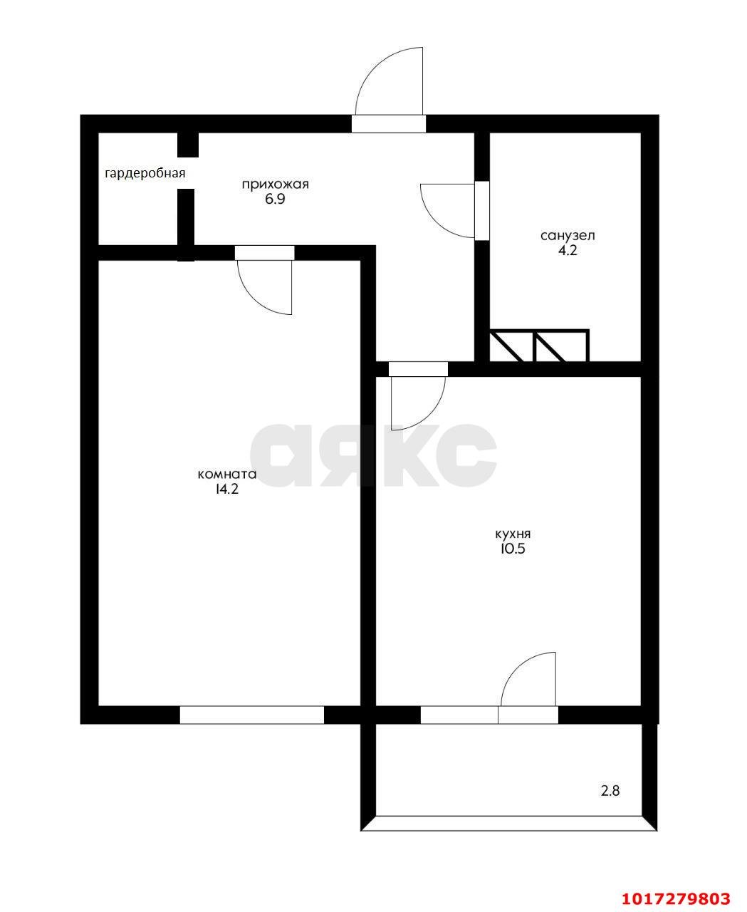 Фото №12: 1-комнатная квартира 40&nbsp;м², 2/16&nbsp;эт. - Краснодар, Прикубанский внутригородской округ, мкр. Восточно-Кругликовский, ул. Черкасская, 71/1к2